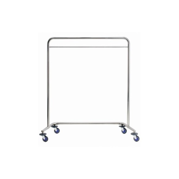 Carro perchero móvil con ruedas giratorias.