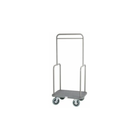 Carro maletero con perchero de acero.