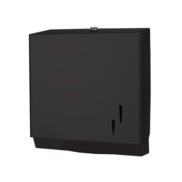DISPENSADOR TOALLAS ZIG-ZAG INOX NEGRO MATE
