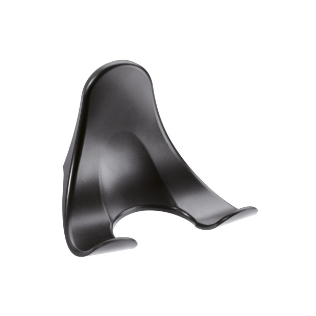 Soporte de pared negro mate para cepillo de vapor