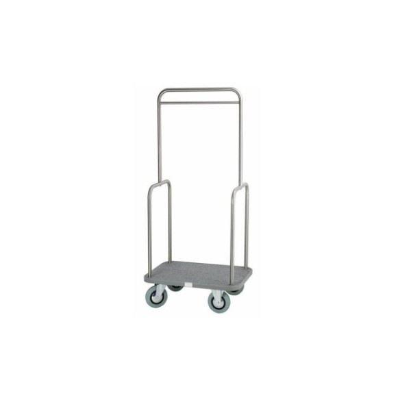 Carro maletero grande con perchero de acero.