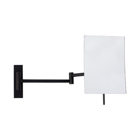 Espejo cuadrado de tres aumentos con brazo acabado brillante. 2