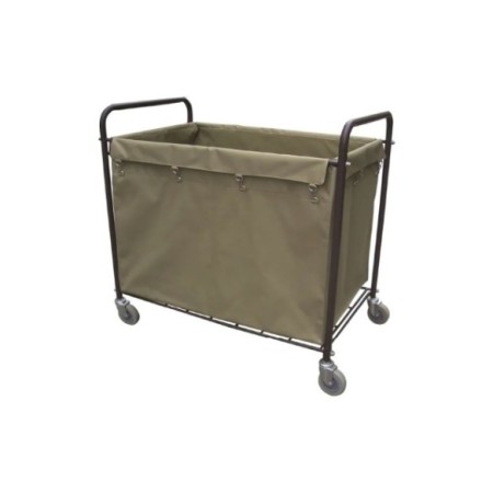 Carro de lavandería de 293l color caqui.