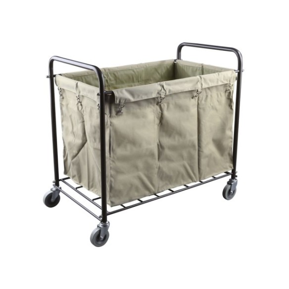 Carro de lavandería rectangular.