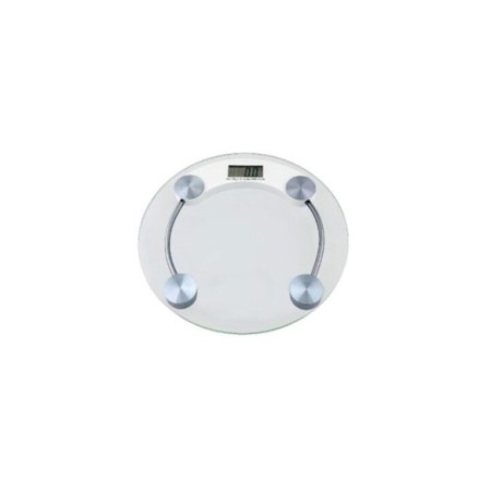 Báscula redonda de cristal tempado.