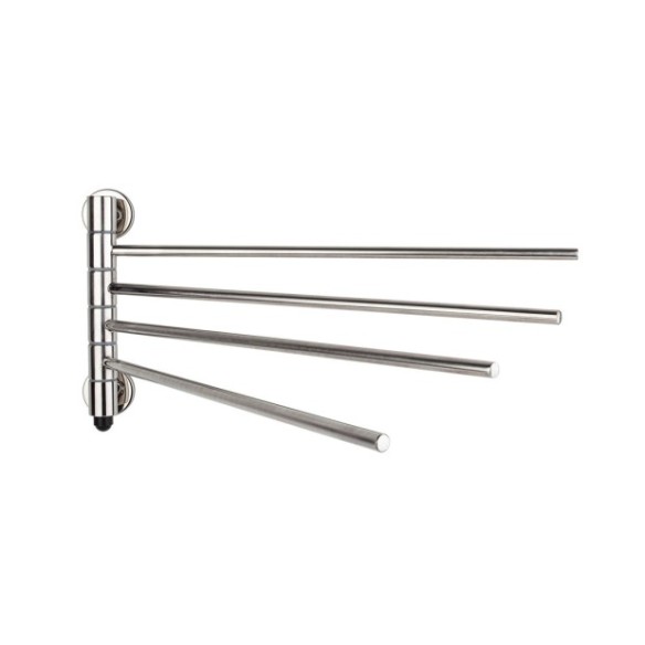 Tendedor de 4 barras de acero inox acabado brillo.