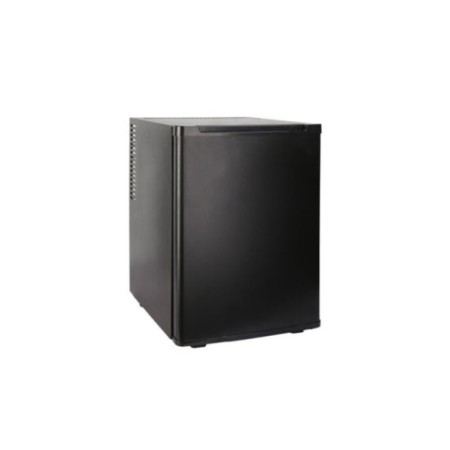 Minibar negro con puerta sólida de 30L.