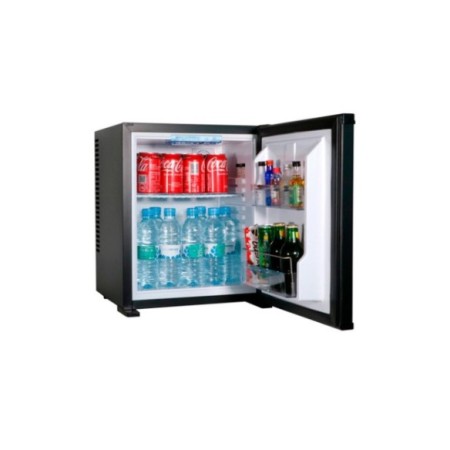 Minibar negro de diseño elegante con iluminación LED de 26L. 2
