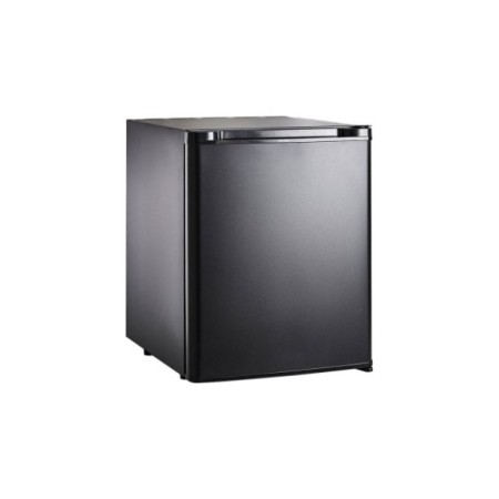 Minibar negro con regulador de potencia y capacidad de 28L.