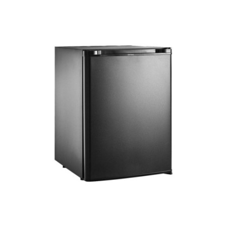 Minibar negro con regulador de potencia y capacidad de 36L.