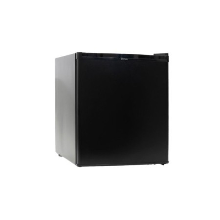 Minibar negro con congelador con capacidad de 46L.