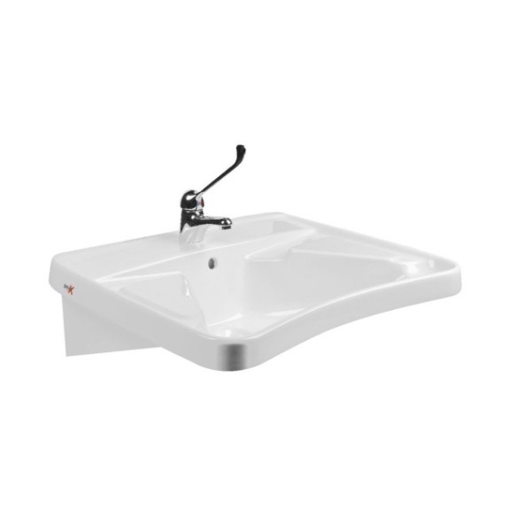 Lavabo de ménsula fija.