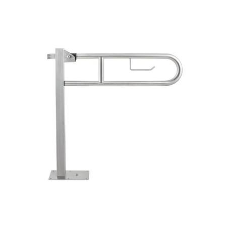 Barra de ayuda abatible con giro vertical y freno progresivo acabado satinado.