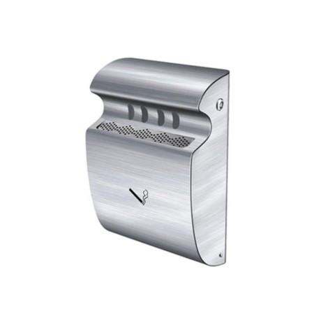 Cenicero de acero inox mural para exterior.