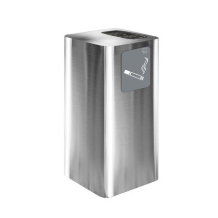 Cenicero pure 50l de acero inoxidable acabado satinado.