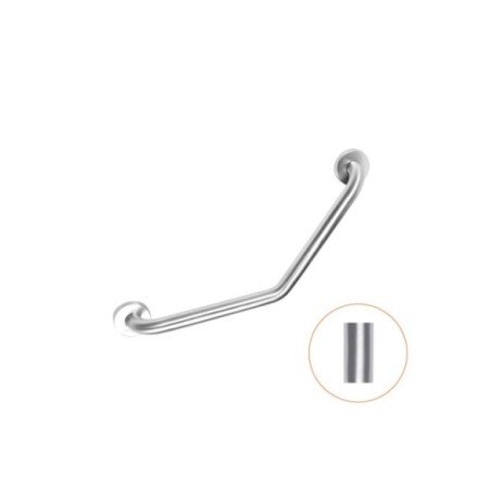 Barra manillón 135 grados de acero inoxidable con acabado satinado. 2