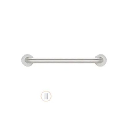 Barra de ayuda con dos puntos de apoyo de 750 mm acabado satinado. 2