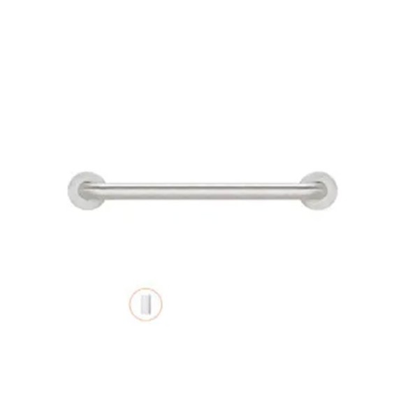 Barra de ayuda con dos puntos de apoyo de 750 mm acabado epoxi blanco.