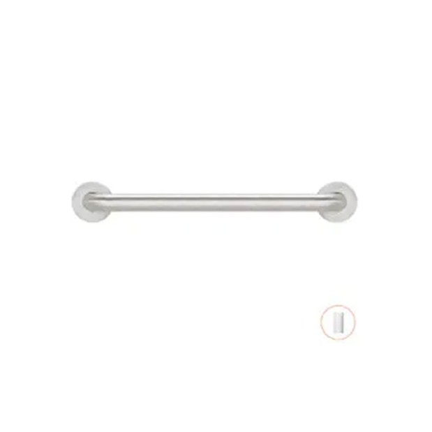 Barra de ayuda con dos puntos de apoyo de 750 mm acabado nylon blanco.