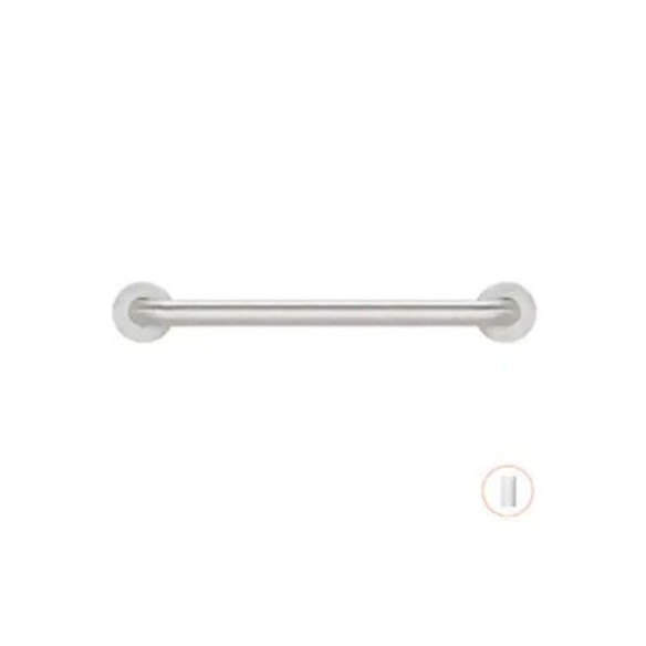 Barra de ayuda con dos puntos de apoyo de 1200 mm acabado nylon blanco.