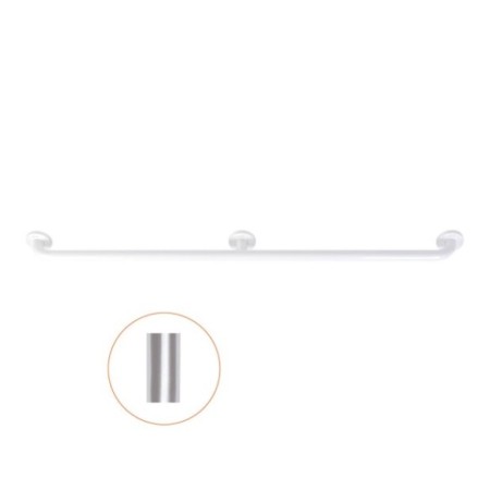 Barra de 1200 mm de longitud con tres puntos de apoyo y acabado satinado. 2