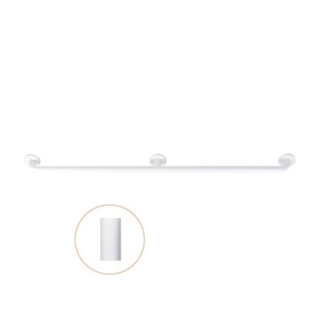 Barra de 1200 mm de longitud con tres puntos de apoyo y acabado satinado. 2