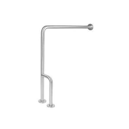 Barra en ángulo pared-suelo posición izquierda en acabado satinado. 2