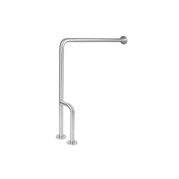 Barra en ángulo pared-suelo posición izquierda en acabado brillante.