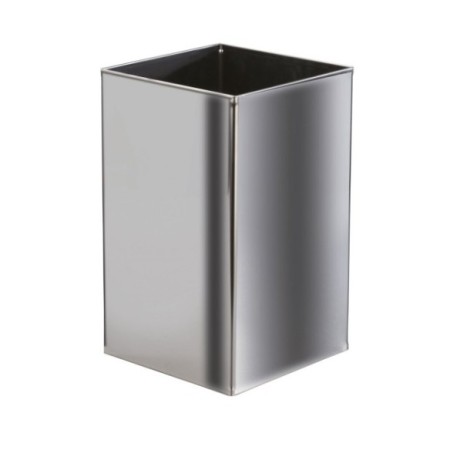 Papelera mural de acero inox acabado satinado 10l.