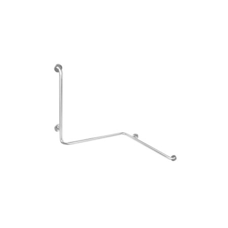 Barra en ángulo 3 brazos de acero inoxidable con acabado satinado. 2