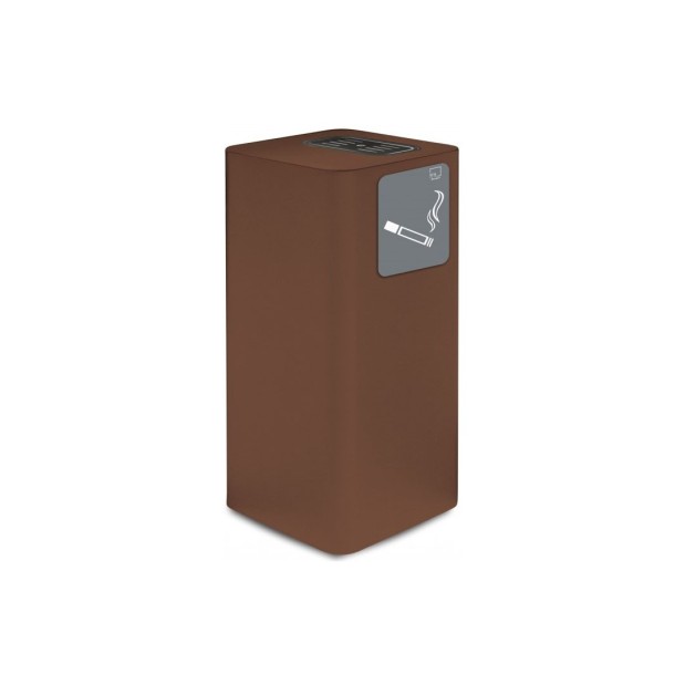 Cenicero pure 50l de acero inoxidable acabado corten.