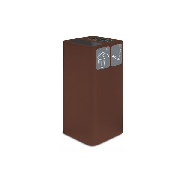 Cenicero pure 100l de acero inoxidable acabado corten.