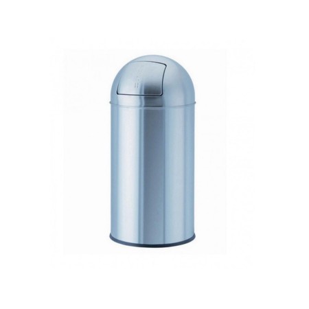 Papelera de acabado satinado con tapa basculante y capacidad de 22l.