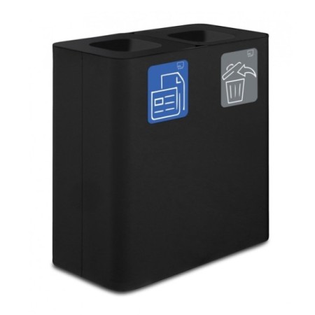 Papelera estación de reciclaje de dos compartimentos y capacidad 200l. 2