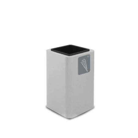 Paragüero pure con recipiente interior acero pintado blanco.