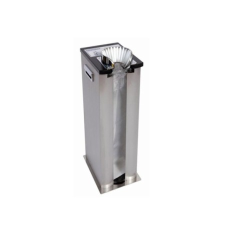 Enfundador de paraguas de acero inox satinado.