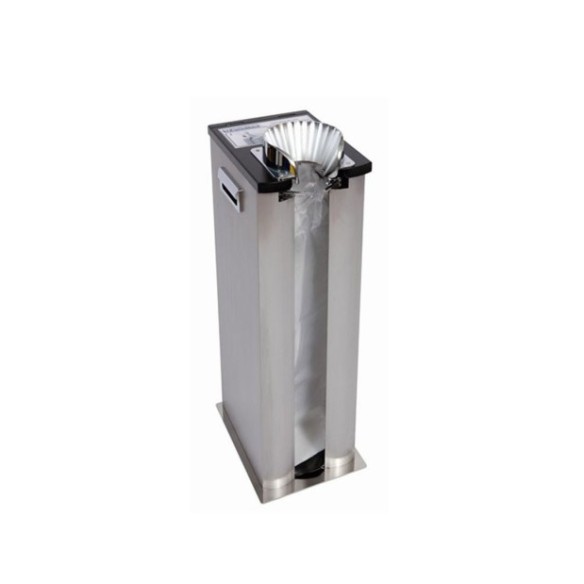 Enfundador de paraguas de acero inox satinado.