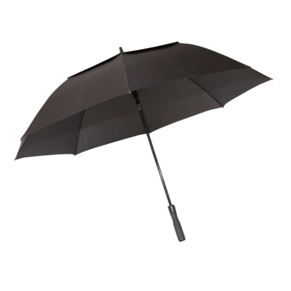 Paraguas atomático negro con válvula de viento.