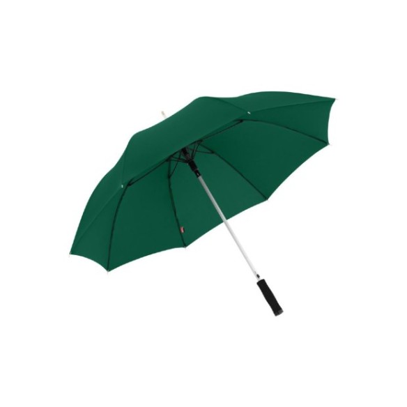 Paraguas verde con capota y mango ergonómico de EVa.